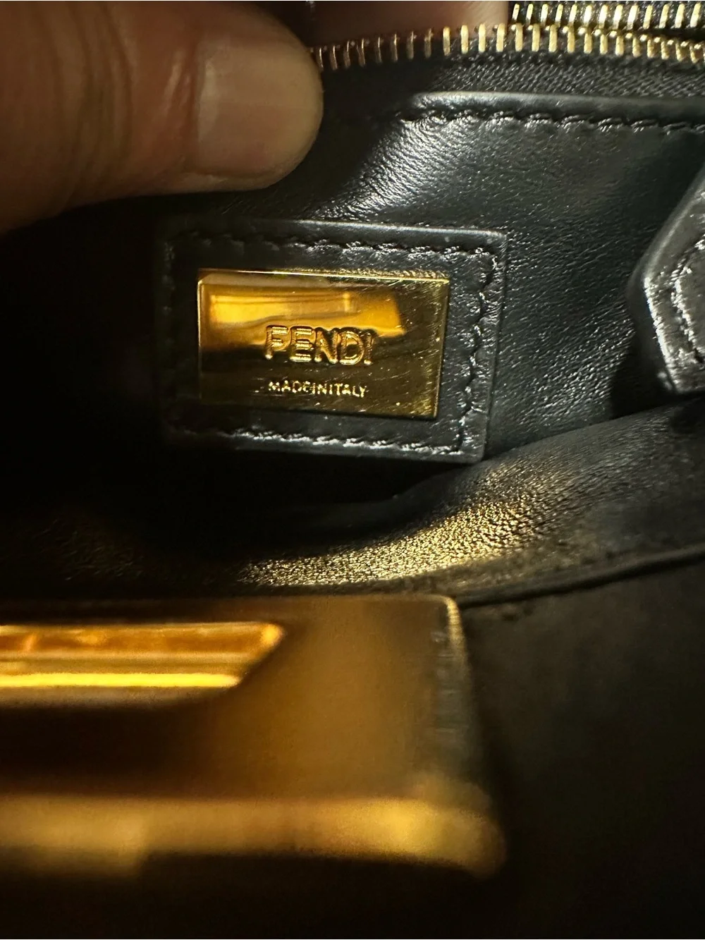 FENDI ❤️🌟PEEKABOO MINI BLACK CALF LEATHER ⭐️ - Picture 12 of 15